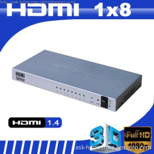 Latest 1.4v HDMI Splitter 1x8 3D 4KX2K With Superior Performance
